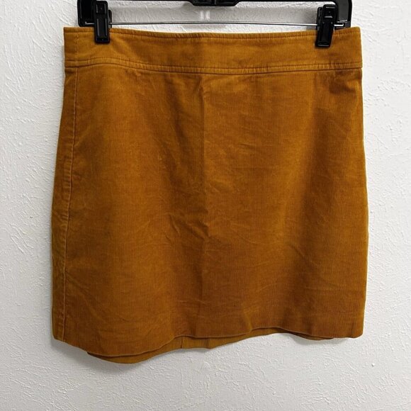 J. Crew Skirt Women’s Wheat Yellow Mini Straight Pencil Corduroy Preppy Size 6 - Picture 2 of 10